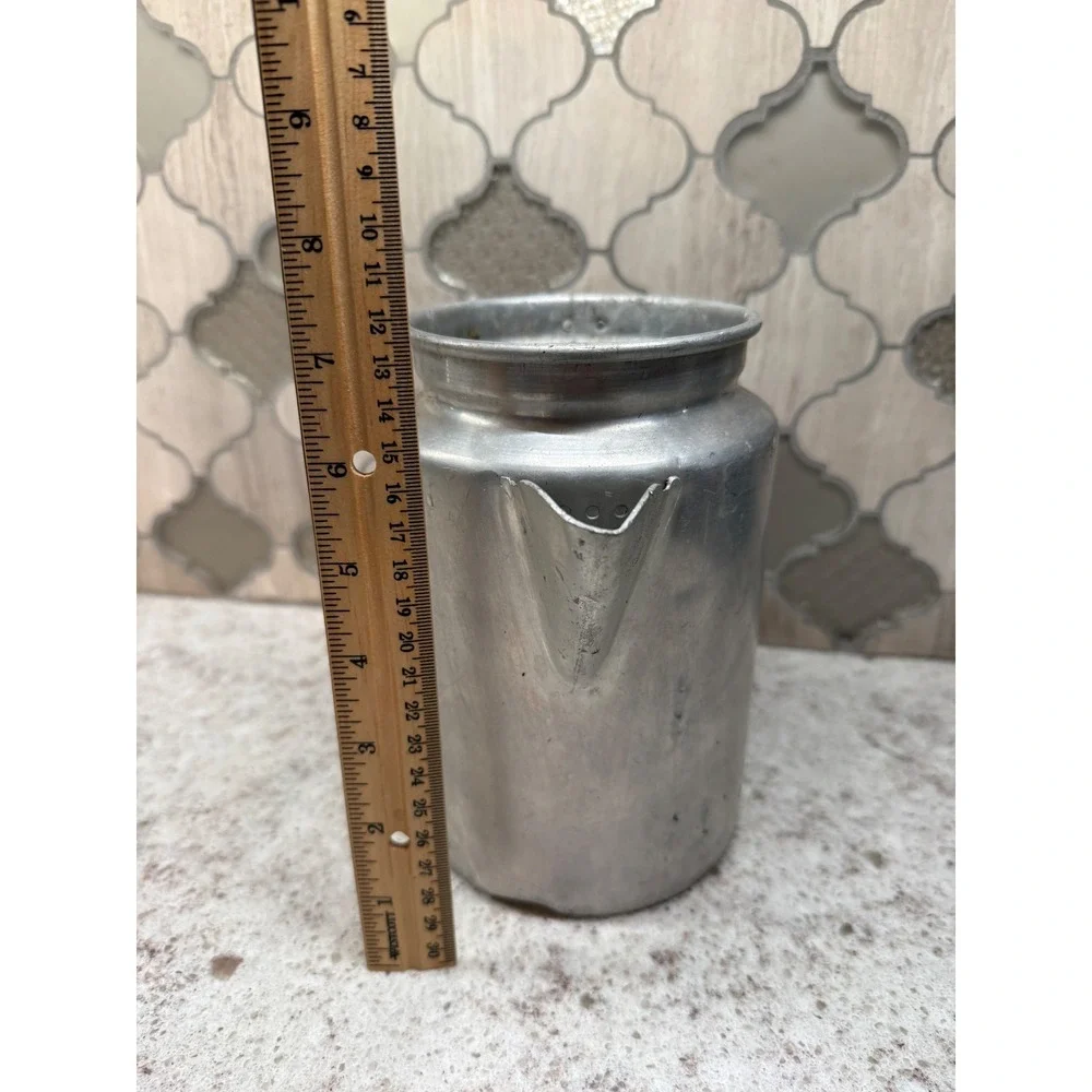 Vintage Princess Pure Aluminum Coffee Pot Wood Handle Made in USA Farmhouse Deco